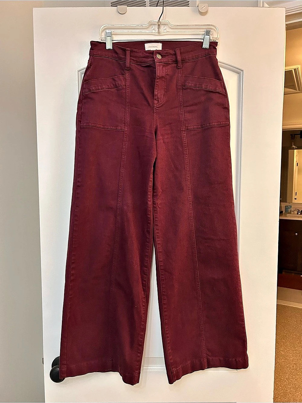 Evereve Joelle Wide Leg Pant Wide Leg Pants in Purple Waist 29 Like New